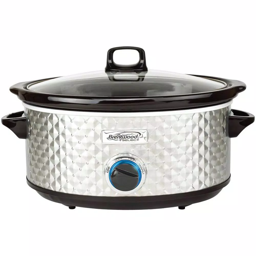 Cookers Brentwood Appliances Diamond 7 Qt. Stainless Steel Slow Cooker With Tempered Glass Lid 1 Cookers Brentwood Appliances Diamond 7 Qt. Stainless Steel Slow Cooker With Tempered Glass Lid