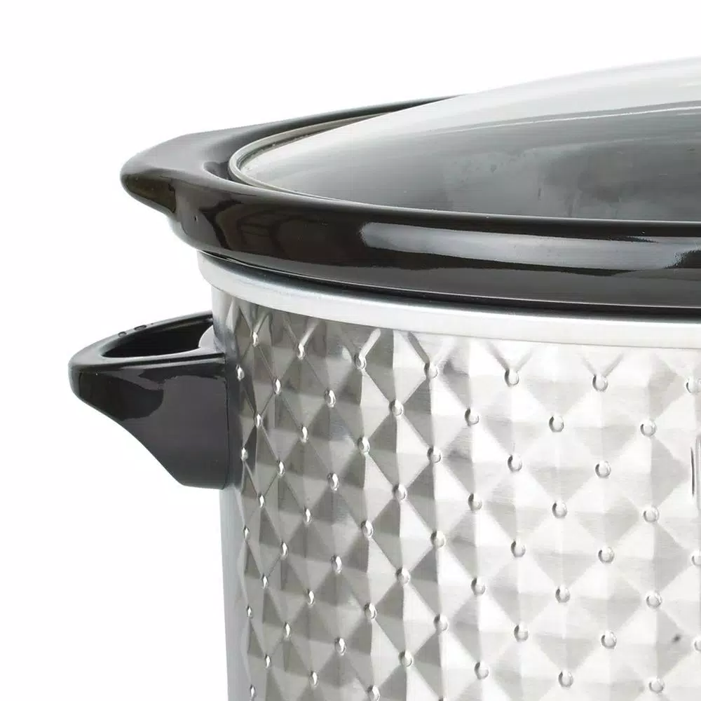 Cookers Brentwood Appliances Diamond 7 Qt. Stainless Steel Slow Cooker With Tempered Glass Lid 2 Cookers Brentwood Appliances Diamond 7 Qt. Stainless Steel Slow Cooker With Tempered Glass Lid - Image 2