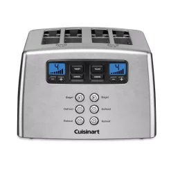 Toasters Cuisinart Touch To Toast 4-Slice Stainless Steel Wide Slot Leverless Toaster