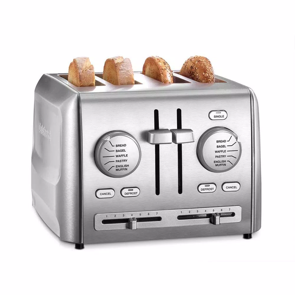 Toasters Cuisinart Custom Select 4-Slice Stainless Steel Toaster With Crumb Tray 3 Toasters Cuisinart Custom Select 4-Slice Stainless Steel Toaster With Crumb Tray - Image 3
