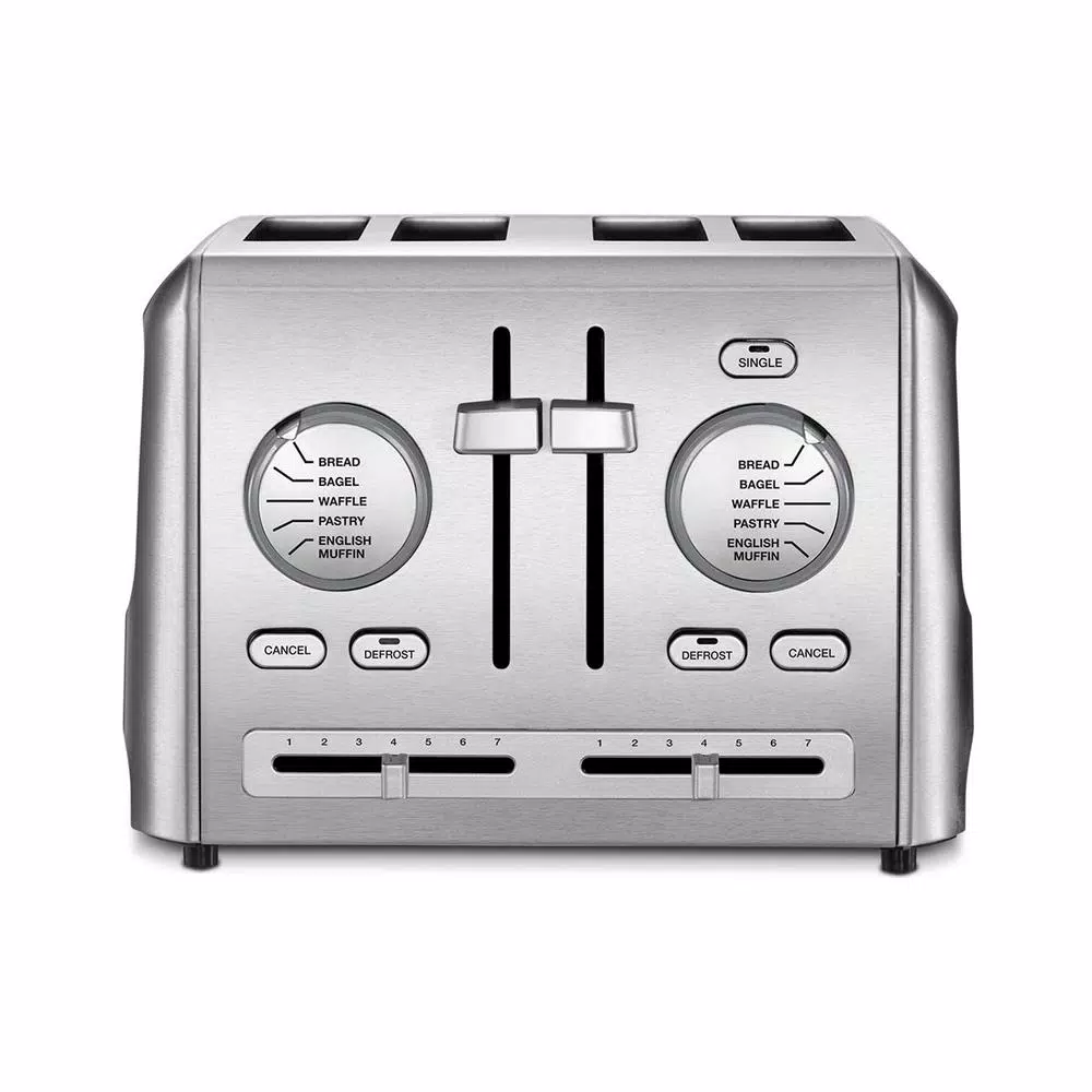 Toasters Cuisinart Custom Select 4-Slice Stainless Steel Toaster With Crumb Tray 1 Toasters Cuisinart Custom Select 4-Slice Stainless Steel Toaster With Crumb Tray