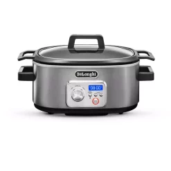 Cookers DeLonghi Livenza 6 Qt. Programmable Slow Cooker With Stovetop-Safe Pot