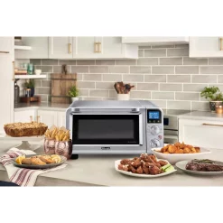 Toasters DeLonghi Livenza 2000 W 6-Slice Stainless Steel Toaster Oven, Convection And Air Fryer 14 Toasters DeLonghi Livenza 2000 W 6-Slice Stainless Steel Toaster Oven, Convection And Air Fryer -BergHOFF Shop stainless steel delonghi toaster ovens eo141664m fa 1000