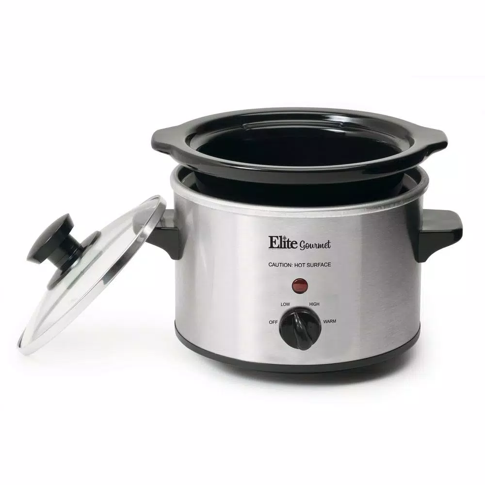 Cookers Elite Gourmet 1.5 Qt. Stainless Steel Mini Slow Cooker 1 Cookers Elite Gourmet 1.5 Qt. Stainless Steel Mini Slow Cooker