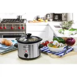 Cookers Elite Gourmet 1.5 Qt. Stainless Steel Mini Slow Cooker 11 Cookers Elite Gourmet 1.5 Qt. Stainless Steel Mini Slow Cooker -BergHOFF Shop stainless steel elite slow cookers mst 250xs fa 1000