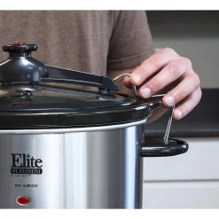 Cookers Elite Platinum 8.5 Qt. Stainless Steel Slow Cooker With Locking Lid -BergHOFF Shop stainless steel elite slow cookers mst 900vxd 1f 1000