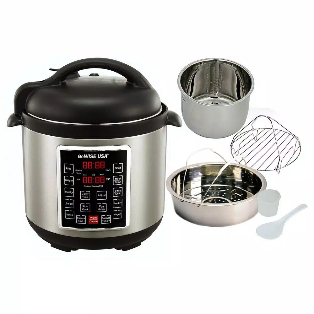 Cookers GoWISE USA 8 Qt. Stainless Steel Electric Pressure Cooker With Stainless Steel Pot 3 Cookers GoWISE USA 8 Qt. Stainless Steel Electric Pressure Cooker With Stainless Steel Pot - Image 3