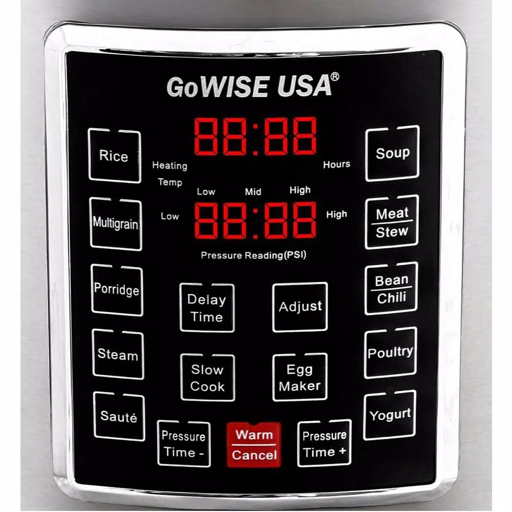 Cookers GoWISE USA 8 Qt. Stainless Steel Electric Pressure Cooker With Stainless Steel Pot 4 Cookers GoWISE USA 8 Qt. Stainless Steel Electric Pressure Cooker With Stainless Steel Pot - Image 4