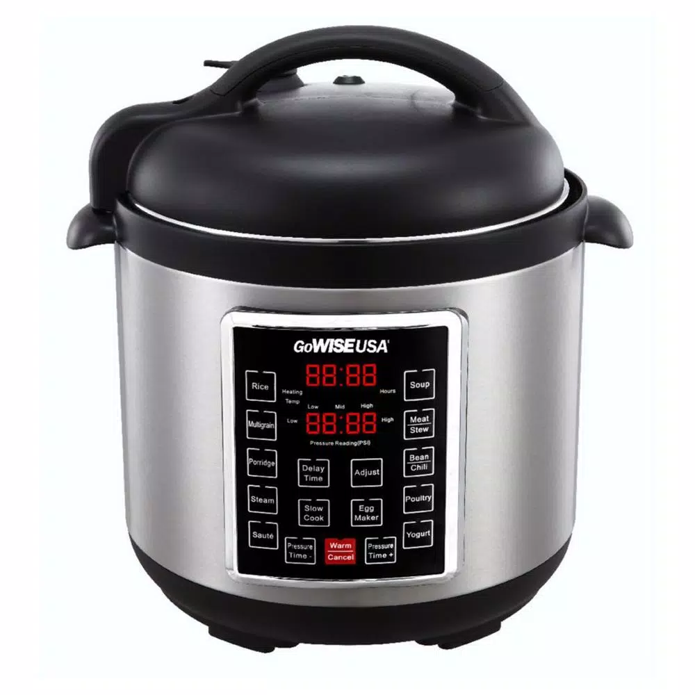 Cookers GoWISE USA 8 Qt. Stainless Steel Electric Pressure Cooker With Stainless Steel Pot 1 Cookers GoWISE USA 8 Qt. Stainless Steel Electric Pressure Cooker With Stainless Steel Pot