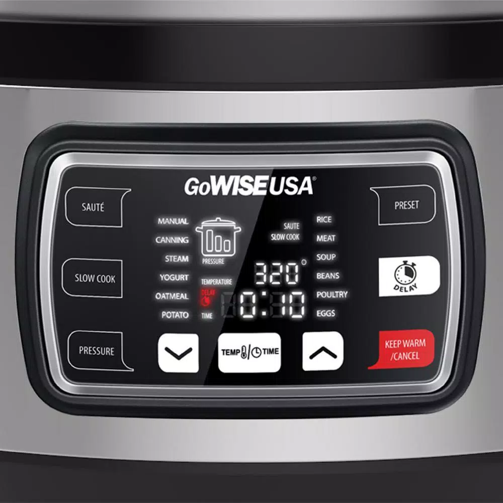 Cookers GoWISE USA Ovate 8.5 Qt. Stainless Steel Electric Pressure Cooker Oval With Accessories And 50-Recipes 5 Cookers GoWISE USA Ovate 8.5 Qt. Stainless Steel Electric Pressure Cooker Oval With Accessories And 50-Recipes - Image 5