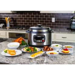 Cookers GoWISE USA Ovate 9.5 Qt. Stainless Steel Oval Electric Pressure Cooker With 6-Accessories And 50-Recipes 15 Cookers GoWISE USA Ovate 9.5 Qt. Stainless Steel Oval Electric Pressure Cooker With 6-Accessories And 50-Recipes -BergHOFF Shop stainless steel gowise usa electric pressure cookers gw22709 31 1000
