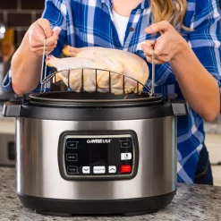 Cookers GoWISE USA Ovate 9.5 Qt. Stainless Steel Oval Electric Pressure Cooker With 6-Accessories And 50-Recipes 14 Cookers GoWISE USA Ovate 9.5 Qt. Stainless Steel Oval Electric Pressure Cooker With 6-Accessories And 50-Recipes -BergHOFF Shop stainless steel gowise usa electric pressure cookers gw22709 76 1000