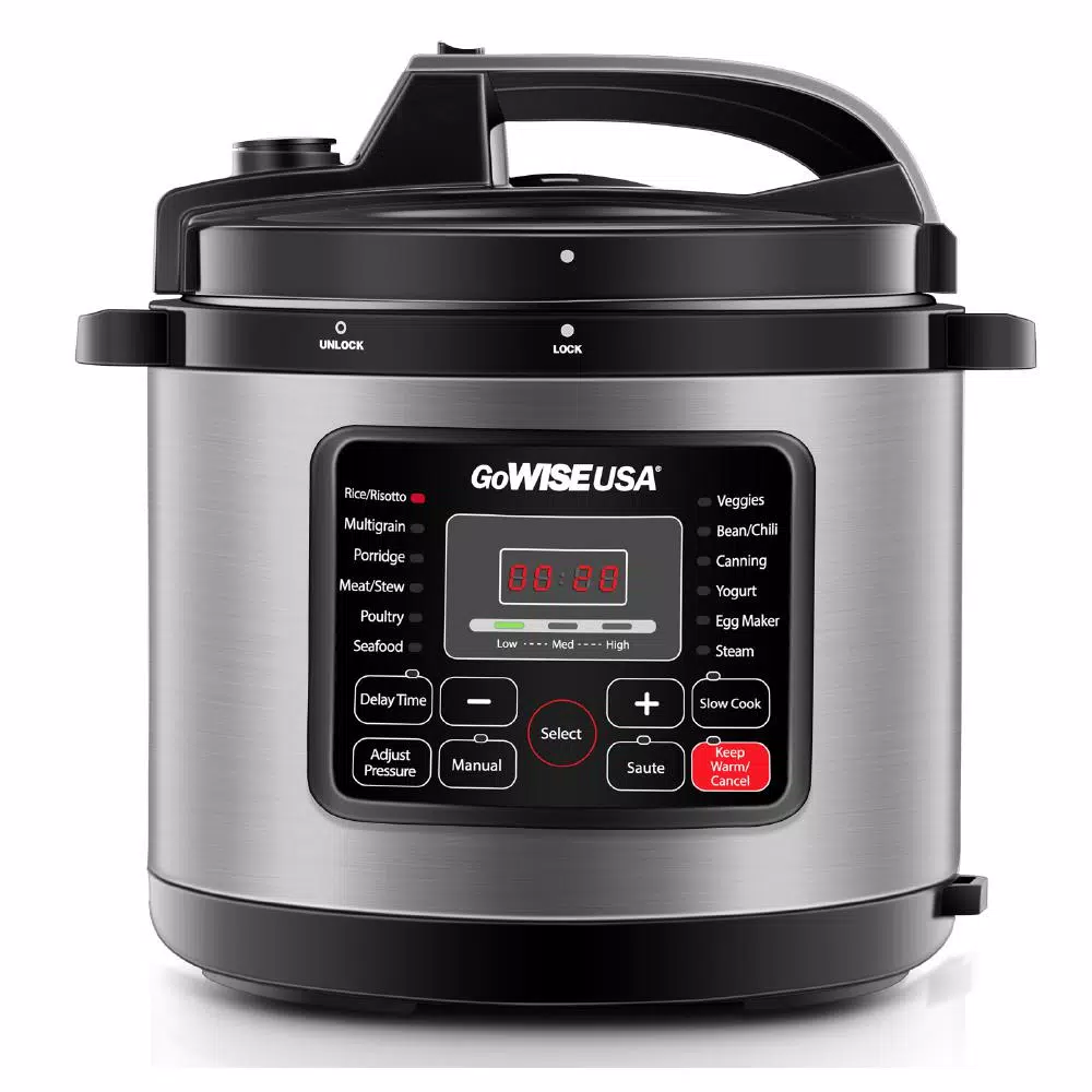 Cookers GoWISE USA 6 Qt. Stainless Steel Electric Pressure Cooker With Stainless Steel Pot 1 Cookers GoWISE USA 6 Qt. Stainless Steel Electric Pressure Cooker With Stainless Steel Pot