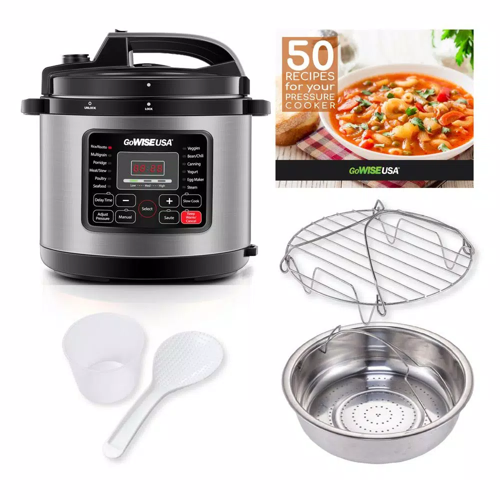 Cookers GoWISE USA 6 Qt. Stainless Steel Electric Pressure Cooker With Stainless Steel Pot 2 Cookers GoWISE USA 6 Qt. Stainless Steel Electric Pressure Cooker With Stainless Steel Pot - Image 2