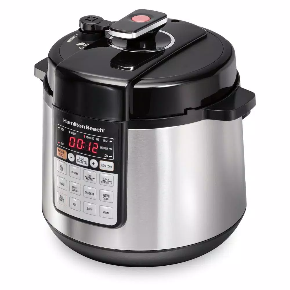 Cookers Hamilton Beach Multi-Function 6 Qt. Stainless Steel Electric Pressure Cooker 1 Cookers Hamilton Beach Multi-Function 6 Qt. Stainless Steel Electric Pressure Cooker