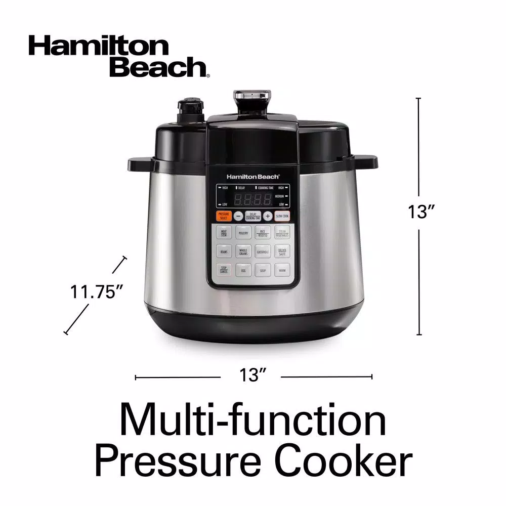 Cookers Hamilton Beach Multi-Function 6 Qt. Stainless Steel Electric Pressure Cooker 2 Cookers Hamilton Beach Multi-Function 6 Qt. Stainless Steel Electric Pressure Cooker - Image 2
