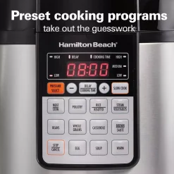 Cookers Hamilton Beach Multi-Function 6 Qt. Stainless Steel Electric Pressure Cooker 14 Cookers Hamilton Beach Multi-Function 6 Qt. Stainless Steel Electric Pressure Cooker -BergHOFF Shop stainless steel hamilton beach electric pressure cookers 34502 fa 1000