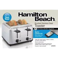 Toasters Hamilton Beach 4-Slice Stainless Steel Wide Slot Toaster -BergHOFF Shop stainless steel hamilton beach pop up toasters 24910 1f 1000
