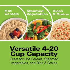 Cookers Hamilton Beach 20-Cup Stainless Steel Rice/Hot Cereal Cooker With Rice Rinser/Steam Basket -BergHOFF Shop stainless steel hamilton beach rice cookers 37543 4f 1000