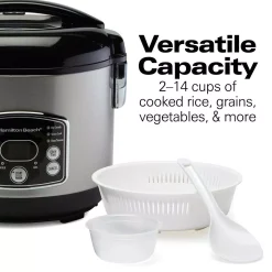 Cookers Hamilton Beach 14-Cup Stainless Steel Rice/Hot Cereal Cooker -BergHOFF Shop stainless steel hamilton beach rice cookers 37548 44 1000