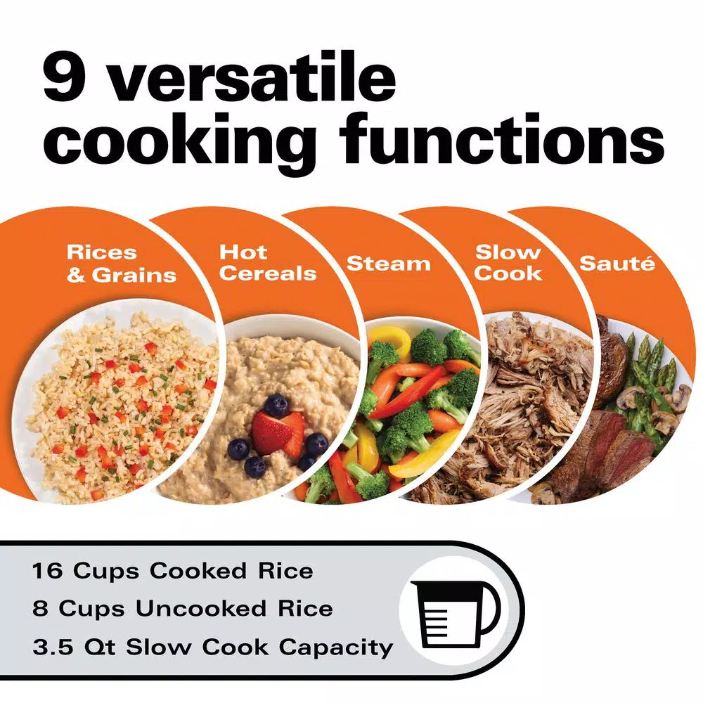 Cookers Hamilton Beach Advanced Multi-Function 16-Cup Stainless Steel Rice Cooker With Fuzzy Logic 5 Cookers Hamilton Beach Advanced Multi-Function 16-Cup Stainless Steel Rice Cooker With Fuzzy Logic - Image 5