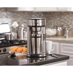 Coffee Makers Hamilton Beach Stainless Steel Single Serve Coffee Maker With Built-In Filter -BergHOFF Shop stainless steel hamilton beach single serve coffee makers 49981 66 1000
