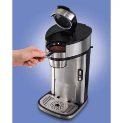 Coffee Makers Hamilton Beach Stainless Steel Single Serve Coffee Maker With Built-In Filter -BergHOFF Shop stainless steel hamilton beach single serve coffee makers 49981 c3 1000