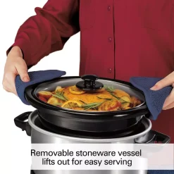 Cookers Hamilton Beach 4 Qt. Stainless Steel Slow Cooker With Built In Timer -BergHOFF Shop stainless steel hamilton beach slow cookers 33443 76 1000