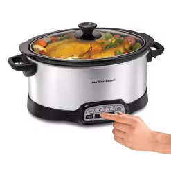 Cookers Hamilton Beach 7 Qt. Programmable Stainless Steel Slow Cooker With Built-In Timer And Temperature Settings -BergHOFF Shop stainless steel hamilton beach slow cookers 33473 44 1000