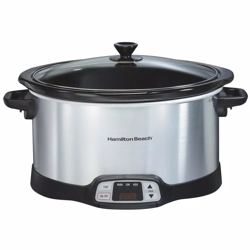 Cookers Hamilton Beach 8 Qt. Programmable Stainless Steel Slow Cooker With Built-In Timer And Temperature Settings 1 Cookers Hamilton Beach 8 Qt. Programmable Stainless Steel Slow Cooker With Built-In Timer And Temperature Settings