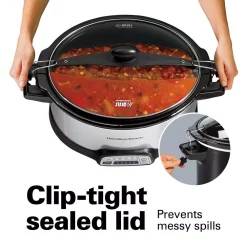Cookers Hamilton Beach Programmable Stay Or Go 6 Qt. Stainless Steel Slow Cooker With Bonus Party Dipper -BergHOFF Shop stainless steel hamilton beach slow cookers 33766 1f 1000