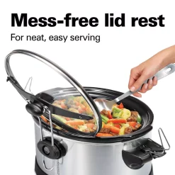 Cookers Hamilton Beach Programmable Stay Or Go 6 Qt. Stainless Steel Slow Cooker With Bonus Party Dipper -BergHOFF Shop stainless steel hamilton beach slow cookers 33766 4f 1000