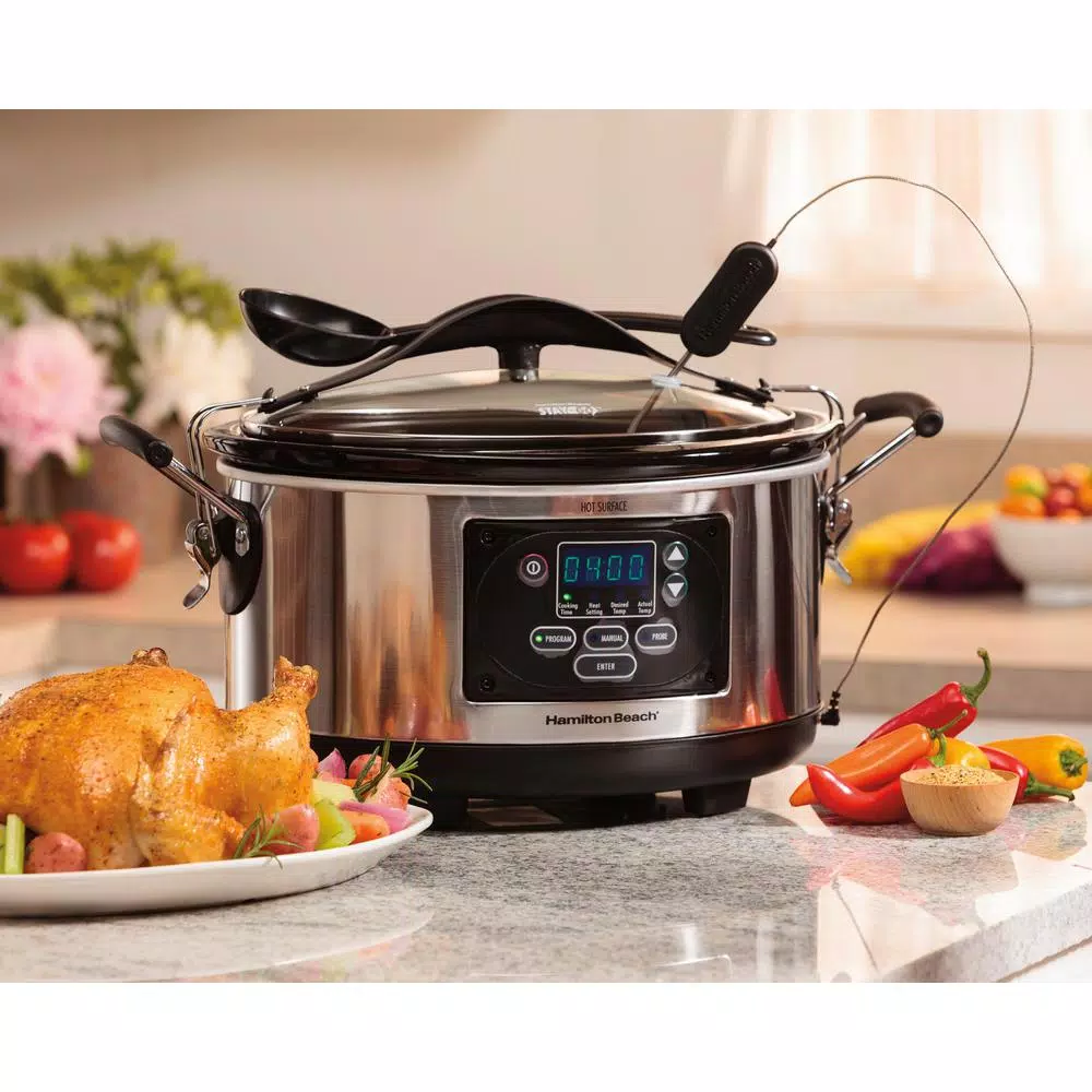 Cookers Hamilton Beach Set And Forget 6 Qt. Stainless Steel Programmable Slow Cooker With Temperature Probe 5 Cookers Hamilton Beach Set And Forget 6 Qt. Stainless Steel Programmable Slow Cooker With Temperature Probe - Image 5