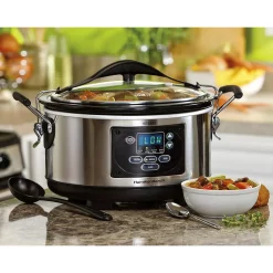 Cookers Hamilton Beach Set And Forget 6 Qt. Stainless Steel Programmable Slow Cooker With Temperature Probe 7 Cookers Hamilton Beach Set And Forget 6 Qt. Stainless Steel Programmable Slow Cooker With Temperature Probe -BergHOFF Shop stainless steel hamilton beach slow cookers 33967 4f 1000