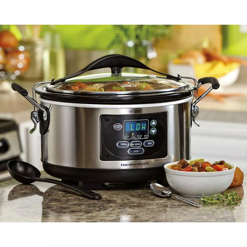 Cookers Hamilton Beach Set And Forget 6 Qt. Stainless Steel Programmable Slow Cooker With Temperature Probe 3 Cookers Hamilton Beach Set And Forget 6 Qt. Stainless Steel Programmable Slow Cooker With Temperature Probe - Image 3