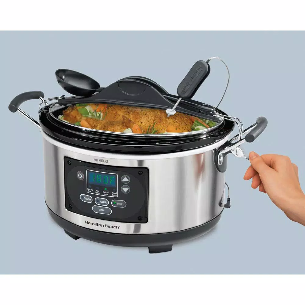 Cookers Hamilton Beach Set And Forget 6 Qt. Stainless Steel Programmable Slow Cooker With Temperature Probe 2 Cookers Hamilton Beach Set And Forget 6 Qt. Stainless Steel Programmable Slow Cooker With Temperature Probe - Image 2