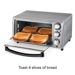 Toasters Hamilton Beach 1100-Watt 4-Slice Stainless Steel Toaster Oven -BergHOFF Shop stainless steel hamilton beach toaster ovens 31143 44 1000