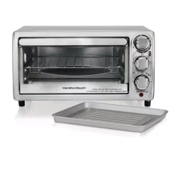 Toasters Hamilton Beach 1100-Watt 4-Slice Stainless Steel Toaster Oven