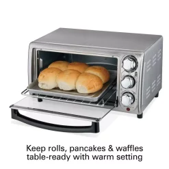 Toasters Hamilton Beach 1100-Watt 4-Slice Stainless Steel Toaster Oven -BergHOFF Shop stainless steel hamilton beach toaster ovens 31143 fa 1000