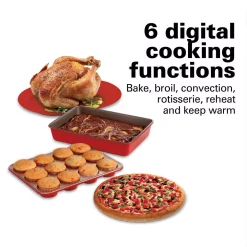 Toasters Hamilton Beach 1500 W 6-Slice Stainless Steel Digital Countertop Oven With Convection And Rotisserie -BergHOFF Shop stainless steel hamilton beach toaster ovens 31154 44 1000