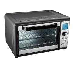 Toasters Hamilton Beach 1500 W 6-Slice Stainless Steel Digital Countertop Oven With Convection And Rotisserie