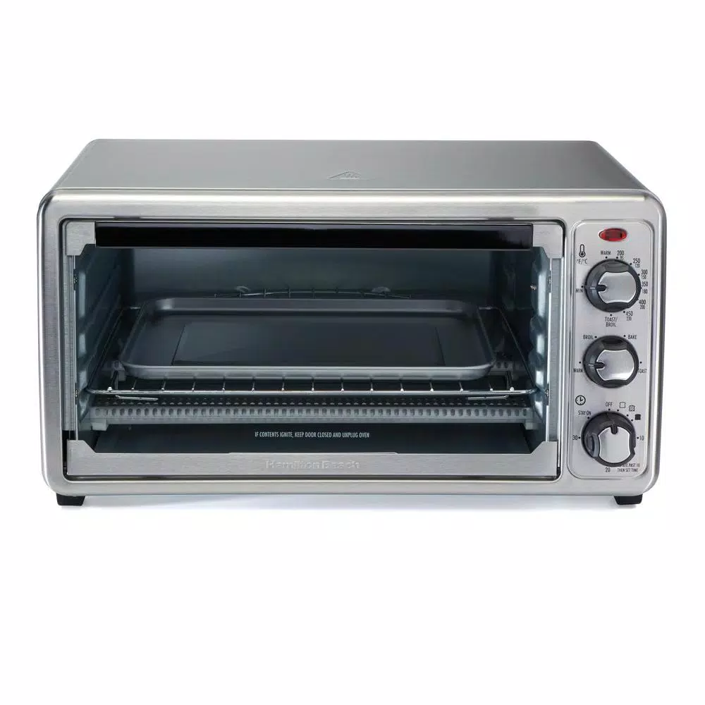 Toasters Hamilton Beach 1440-Watt 6-Slice Stainless Steel Toaster Oven 1 Toasters Hamilton Beach 1440-Watt 6-Slice Stainless Steel Toaster Oven