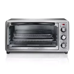 Toasters Hamilton Beach Sure Crisp 1440 W 6-Slice Stainless Steel Toaster Oven With Air Fry