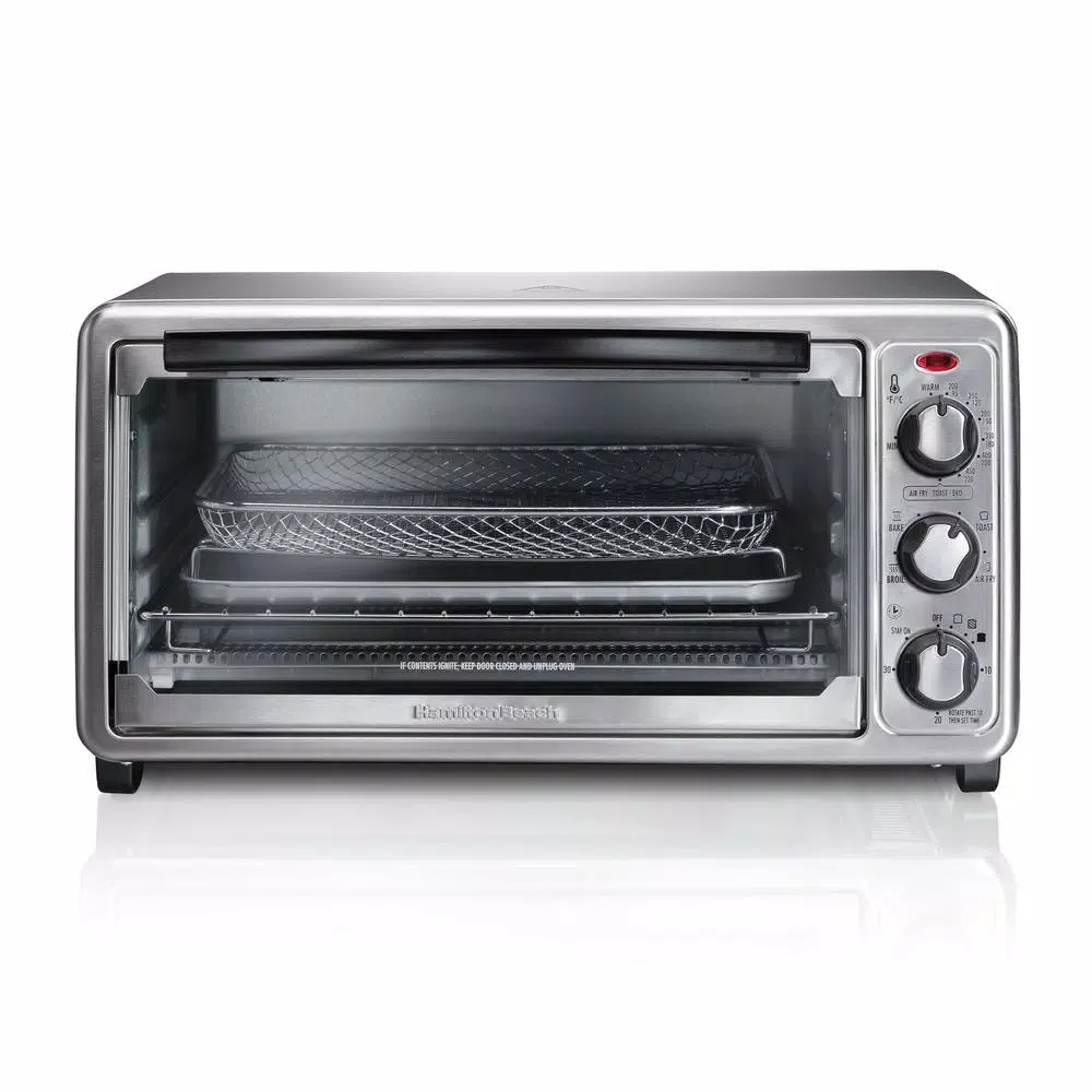 Toasters Hamilton Beach Sure Crisp 1440 W 6-Slice Stainless Steel Toaster Oven With Air Fry 1 Toasters Hamilton Beach Sure Crisp 1440 W 6-Slice Stainless Steel Toaster Oven With Air Fry