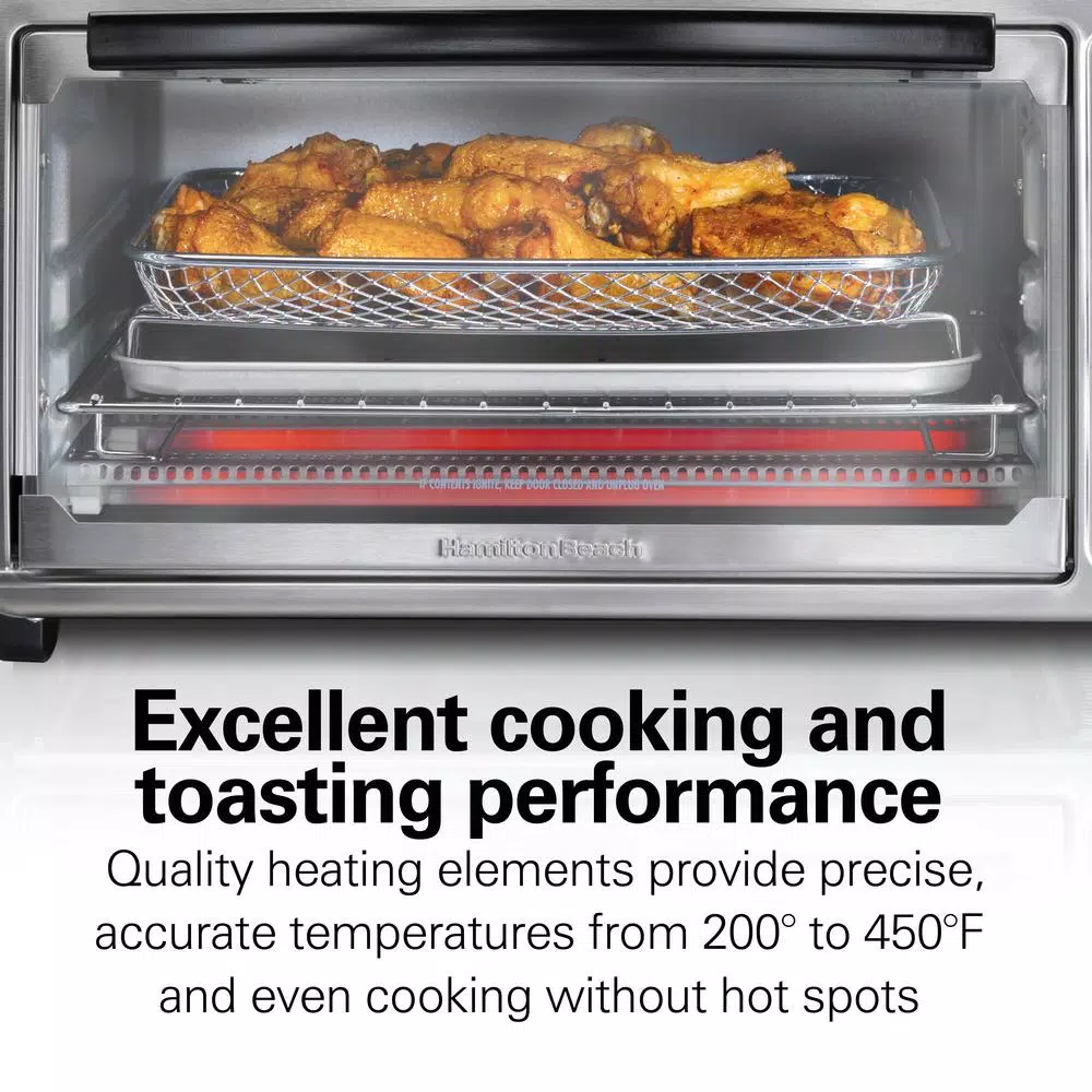 Toasters Hamilton Beach Sure Crisp 1440 W 6-Slice Stainless Steel Toaster Oven With Air Fry 8 Toasters Hamilton Beach Sure Crisp 1440 W 6-Slice Stainless Steel Toaster Oven With Air Fry - Image 8