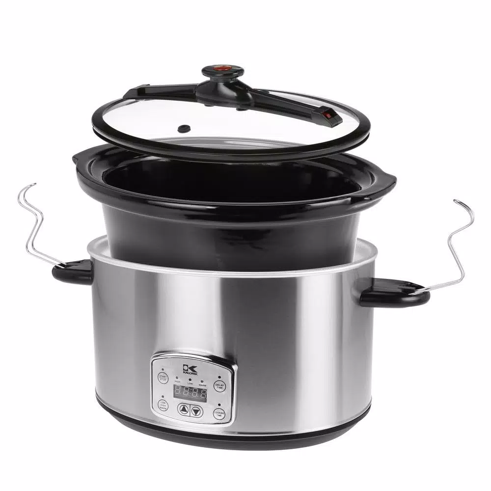 Cookers KALORIK 8 Qt. Stainless Steel Slow Cooker With Cool-Touch Handles 3 Cookers KALORIK 8 Qt. Stainless Steel Slow Cooker With Cool-Touch Handles - Image 3