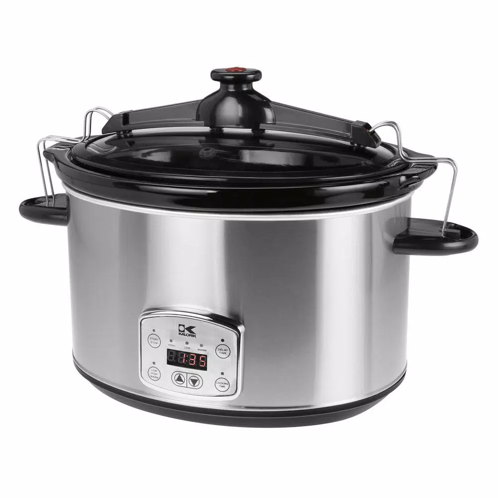 Cookers KALORIK 8 Qt. Stainless Steel Slow Cooker With Cool-Touch Handles 1 Cookers KALORIK 8 Qt. Stainless Steel Slow Cooker With Cool-Touch Handles