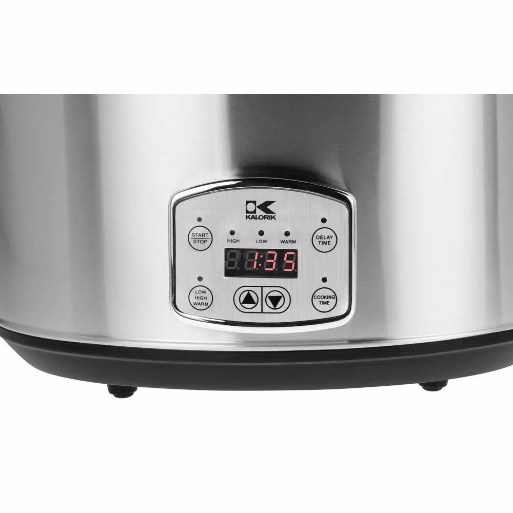 Cookers KALORIK 8 Qt. Stainless Steel Slow Cooker With Cool-Touch Handles 2 Cookers KALORIK 8 Qt. Stainless Steel Slow Cooker With Cool-Touch Handles - Image 2