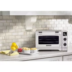 Toasters KitchenAid 1800 W 4-Slice Stainless Steel Convection Toaster Oven -BergHOFF Shop stainless steel kitchenaid toaster ovens kco273ss 77 1000