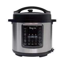 Cookers Magic Chef All-In-One 6 Qt. Stainless Steel Electric Multi-Cooker With Recipe Book